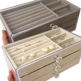 Velvet Stackable Jewelry Display Storage Box