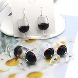 10pcs Wine Glass Earring Charms 3D Craft Bottle Pendant DIY Jewelry D174
