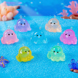 10pcs 3D Luminous Octopus Resin Charms for Jewelry Making