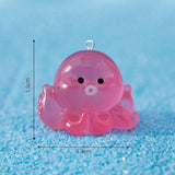 10pcs 3D Luminous Octopus Resin Charms for Jewelry Making