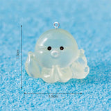 10pcs 3D Luminous Octopus Resin Charms for Jewelry Making