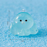 10pcs 3D Luminous Octopus Resin Charms for Jewelry Making