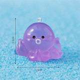 10pcs 3D Luminous Octopus Resin Charms for Jewelry Making