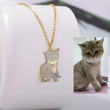 Custom Pet Photo Necklace Stainless Steel Personalized Gift