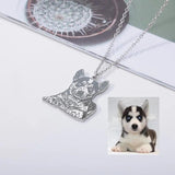 Custom Pet Photo Necklace Stainless Steel Personalized Gift