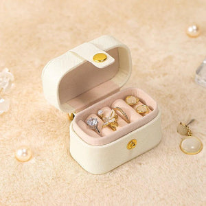 Mini Ring Box Portable Small Jewelry Organizer Display Travel Case