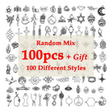 100pcs Mixed Charms for Jewelry Making DIY Bracelet Necklace Earring