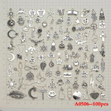 100pcs Mixed Charms for Jewelry Making DIY Bracelet Necklace Earring