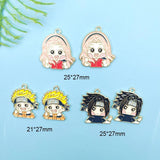 10pcs Cartoon Anime Character Earrings Pendant DIY Keychain Jewelry Accessories