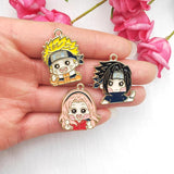 10pcs Cartoon Anime Character Earrings Pendant DIY Keychain Jewelry Accessories