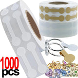 Portable Jewelry Tag Adhesive Barbell Stickers Brown DIY Necklace Ring