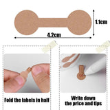 Portable Jewelry Tag Adhesive Barbell Stickers Brown DIY Necklace Ring