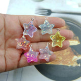 10pcs Star Resin Earring Charms for Jewelry Making