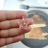 10pcs Star Resin Earring Charms for Jewelry Making