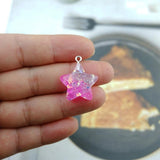 10pcs Star Resin Earring Charms for Jewelry Making