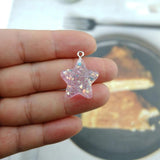 10pcs Star Resin Earring Charms for Jewelry Making