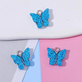 20Pcs Sparkling Butterfly Pendant DIY Jewelry Making Materials