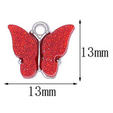 20Pcs Sparkling Butterfly Pendant DIY Jewelry Making Materials