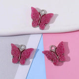 20Pcs Sparkling Butterfly Pendant DIY Jewelry Making Materials