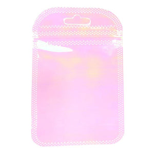 20pcs Iridescent Ziplock Bags for Jewelry Display, 7X11cm 8X13cm
