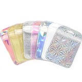 20pcs Iridescent Ziplock Bags for Jewelry Display, 7X11cm 8X13cm
