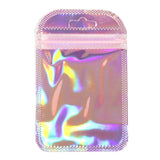 20pcs Iridescent Ziplock Bags for Jewelry Display, 7X11cm 8X13cm