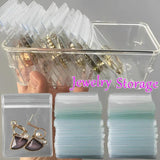 10/50pcs PVC Self Sealing Jewelry Bag Necklace Bracelet Ziplock Ring Storage
