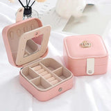 Double Layer Storage Box Ladies Light Style Leather Jewelry Box