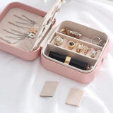 Double Layer Storage Box Ladies Light Style Leather Jewelry Box