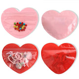 10pcs Pink Heart Shape Self Seal Plastic Bags for Jewelry Earrings Bracelet