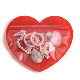 10pcs Pink Heart Shape Self Seal Plastic Bags for Jewelry Earrings Bracelet