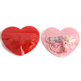 10pcs Pink Heart Shape Self Seal Plastic Bags for Jewelry Earrings Bracelet