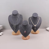 Velvet Portrait Necklace Display Pendant Organizer Jewelry Display Stand