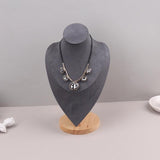 Velvet Portrait Necklace Display Pendant Organizer Jewelry Display Stand