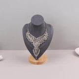 Velvet Portrait Necklace Display Pendant Organizer Jewelry Display Stand