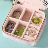 Velvet Small Jewelry Box Necklace Ring Storage Organizer