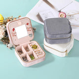 Velvet Small Jewelry Box Necklace Ring Storage Organizer