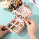 Velvet Small Jewelry Box Necklace Ring Storage Organizer
