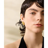 Big Heart Stud Earrings Stainless Steel Waterproof Charm
