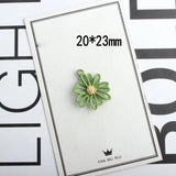 10pcs Rubber Paint Daisies Enamel Charms Pendants Hollow Out Sun Flowers