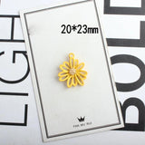 10pcs Rubber Paint Daisies Enamel Charms Pendants Hollow Out Sun Flowers