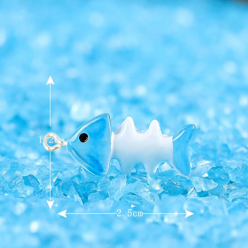 Yamily 10Pcs Resin Sea Animals Charm DIY Pendant Jewelry Making Kit