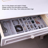 Velvet Jewelry Box Organizer Display Case Flannel Storage Drawer Portable