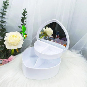 Girls Heart Shape Makeup Storage Container