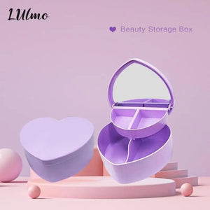 Girls Heart Shape Makeup Storage Container