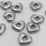 5Pcs Hollow Heart Charms Stainless Steel Pendant Diy Earring Necklace