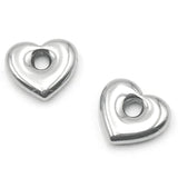 5Pcs Hollow Heart Charms Stainless Steel Pendant Diy Earring Necklace