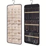 Portable Makeup Bag Hook Double-Sided Cloth Bag Hanging Jewelry Gift Bags