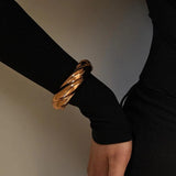 Chunky Twisted Bracelets for Women Boho Wrist Jewelry
