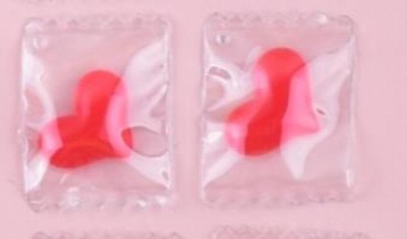 Heart Bear Egg Cookies Candy Bag Resin Charms Pendants DIY